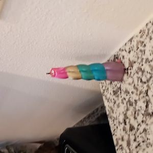 Unicorn birthday candle